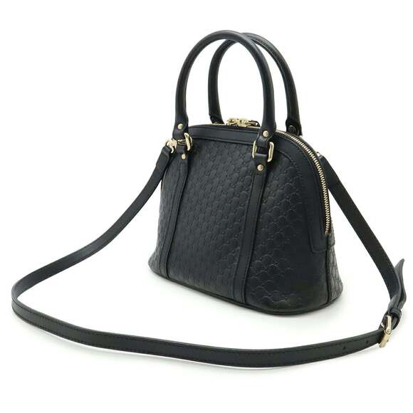 GUCCI Micro Guccissima Handbag/Shoulder Bag in Black Leather (449654) - Picture 3 of 10